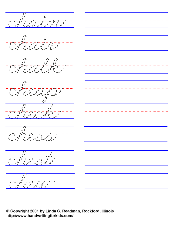 Free cursive writing papers